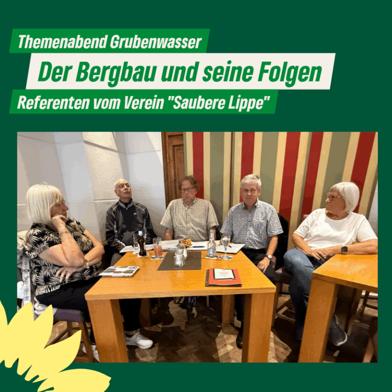 „Der Bergbau und seine Folgen“ – Themenabend „Grubenwasser“