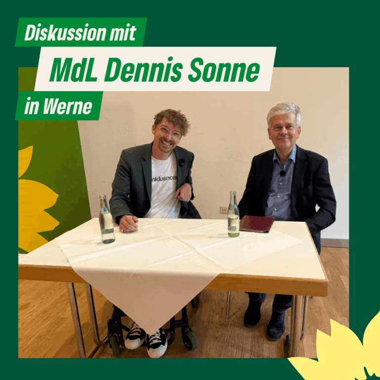 Landtagsabgeordneter Dennis Sonne zu Gast der Grünen in Werne